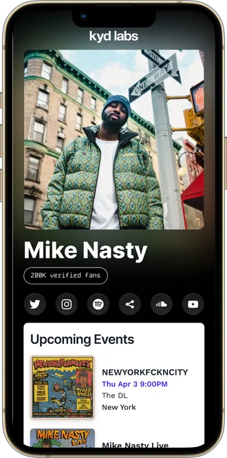 Phone with Mike Nasty profile