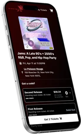 Phone with My Tickets showing