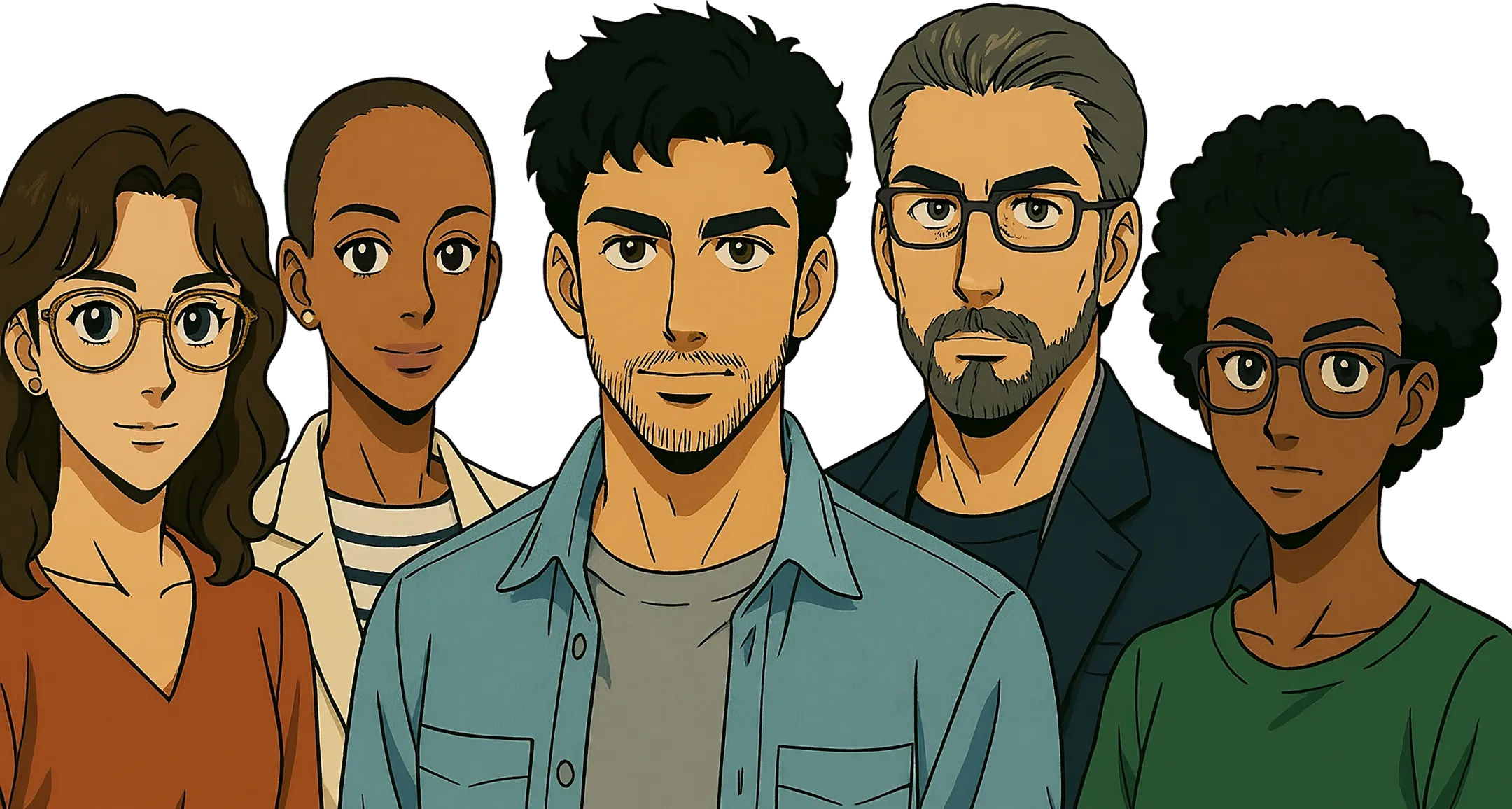 Illustrated team photo